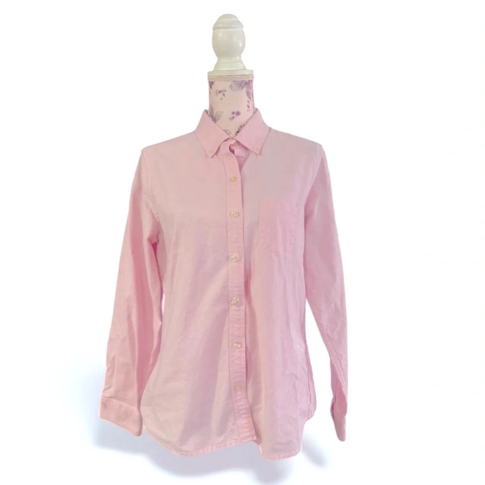 L.L Bean Baby Pink Women Button Down Longsleeve
